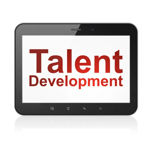 Conceito de educação: Talento Desenvolvimento no computador tablet pc — Fotografia de Stock