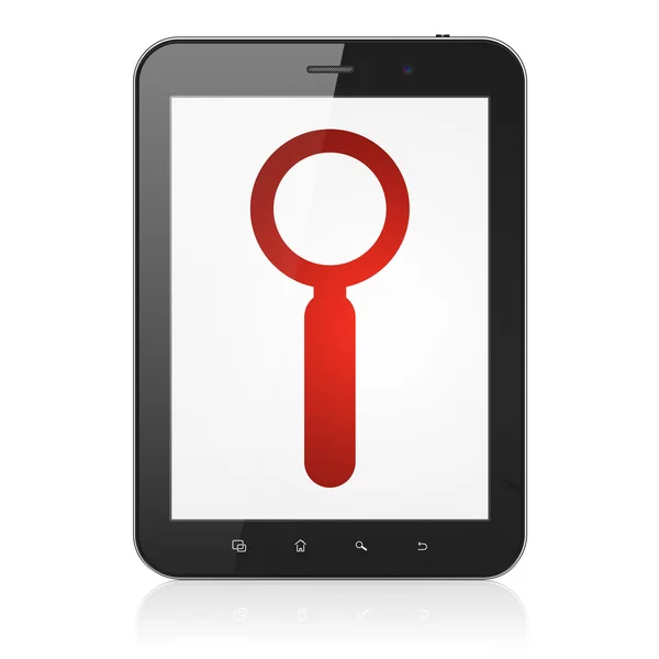 Veri kavramı: tablet pc bilgisayar üzerinde arama — Stok fotoğraf