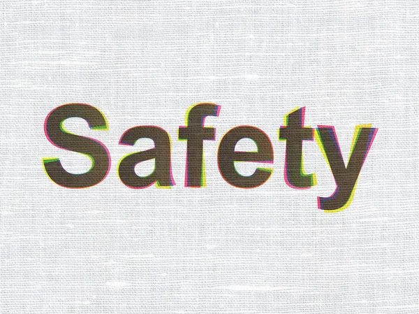 Privacy concept: Safety on fabric texture background — Stock Photo, Image