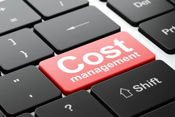 Finance concept: Cost Management on computer keyboard background — Stock Photo, Image