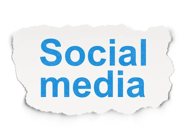 Концепция социальных сетей: Социальные медиа на бумажном фоне — стоковое фото