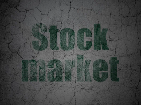 Concepto de negocio: Mercado de valores en fondo de pared grunge — Foto de Stock