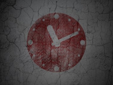 zaman çizelgesi kavramı: grunge duvar arka plan üzerinde saat