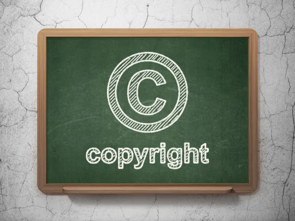 Law concept: Copyright and Copyright on chalkboard background — Stock Photo, Image