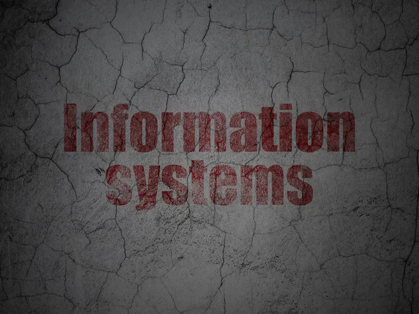 Data concept: Information Systems on grunge wall background — Stock Photo, Image