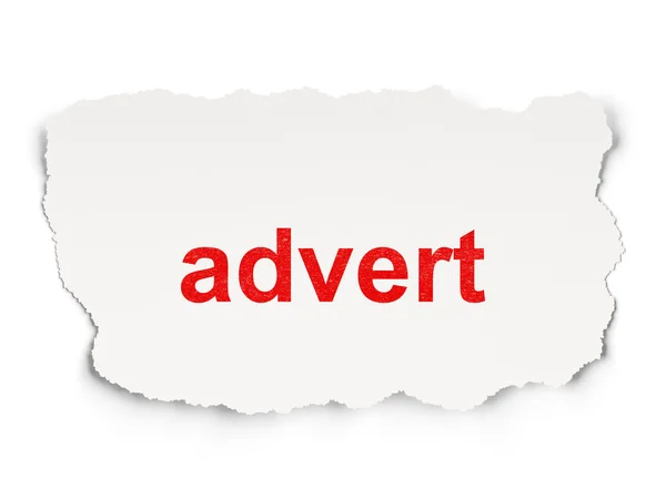 Marketingkonzept: Werbung auf Papier — Stockfoto