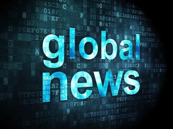 Концепция новостей: Глобальные новости на цифровом фоне — стоковое фото