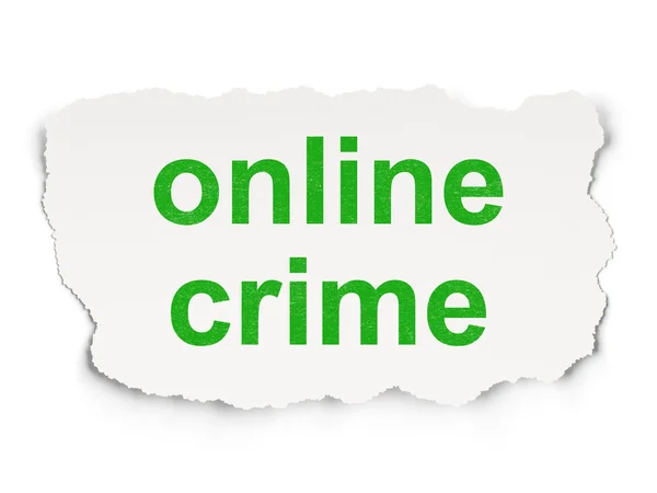 Protection concept: Online Crime on Paper background — Stock Photo, Image