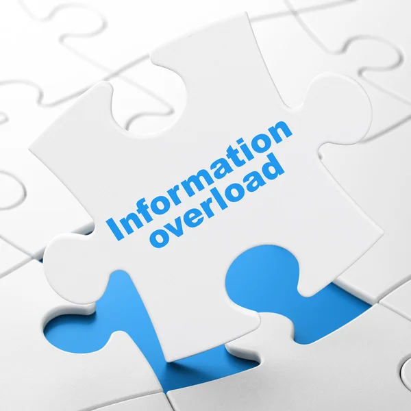 Data concept: Information Overload on puzzle background — Stock Photo, Image