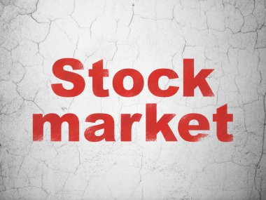 concetto di finanza: Borsa sullo sfondo della parete