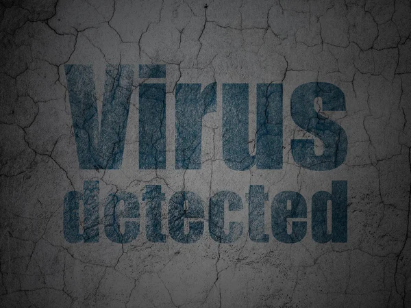 Koncepcja bezpieczeństwa: wirus wykryte na ścianie tło grunge — Zdjęcie stockowe