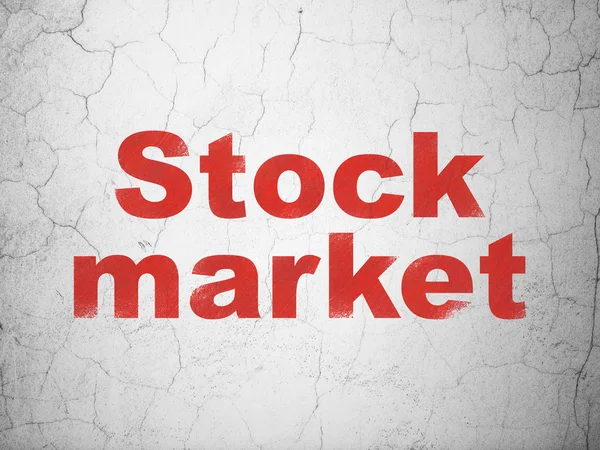 Conceito de financiamento: Mercado de ações no fundo da parede — Fotografia de Stock