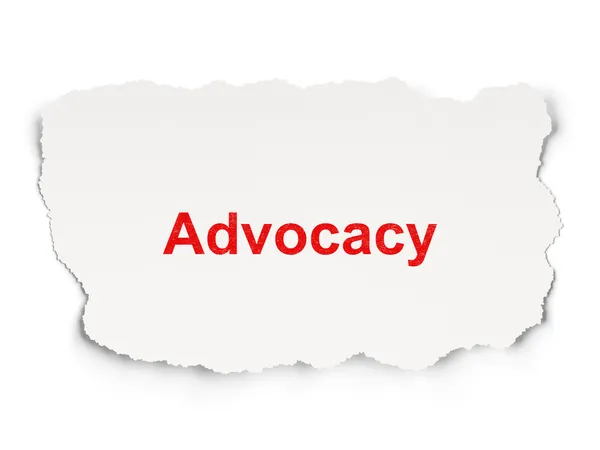 Law concept: Advocacy on Paper background — Stock Photo, Image