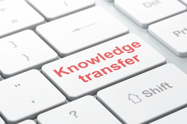 Education concept: Knowledge Transfer on computer keyboard background — Stock Photo, Image