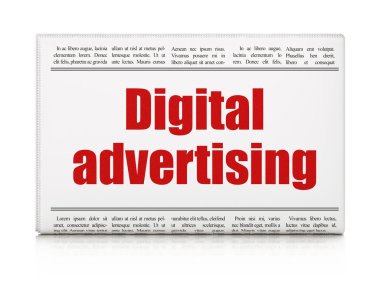 reklam kavramı: gazete manşet dijital reklam