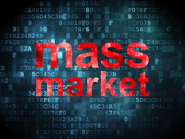 Marketing concept: massa markt op digitale achtergrond — Stockfoto