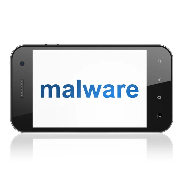 Datenschutz-Konzept: Malware auf dem Smartphone — Stockfoto