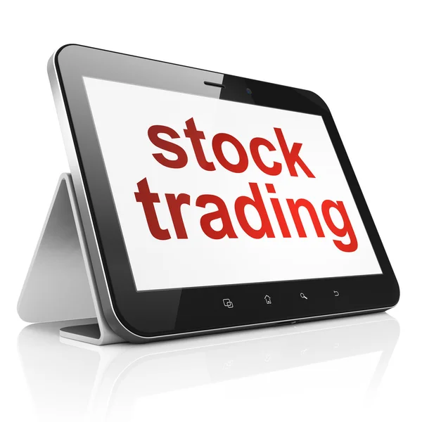 Concept d'entreprise : Stock Trading sur tablette pc — Photo