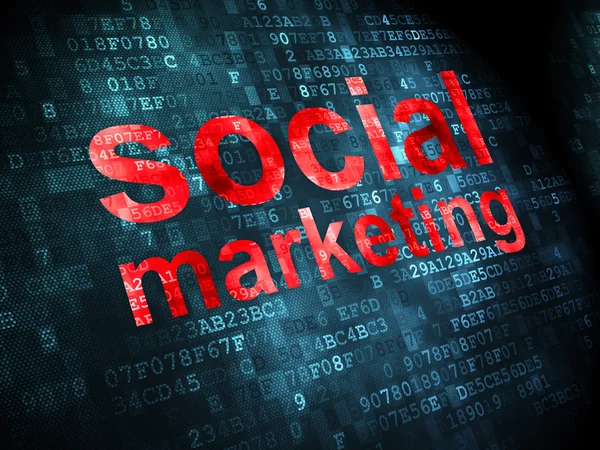Concetto pubblicitario: Social Marketing su sfondo digitale — Foto Stock