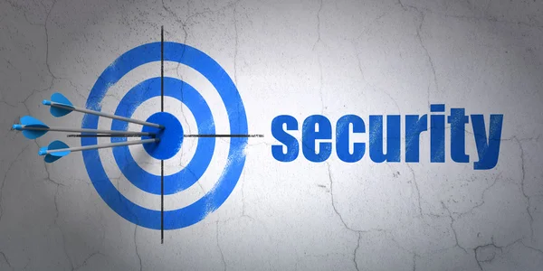 Concetto di sicurezza: target e sicurezza su sfondo wall — Foto Stock