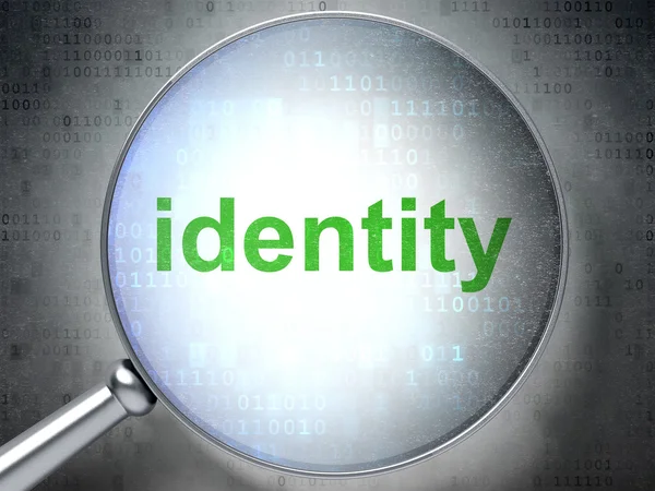 Security concept: Identity with optical glass — Stock Photo, Image