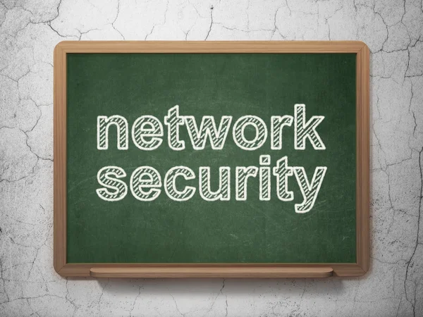 Privacy concept: Network Security on chalkboard background — Stock Photo, Image