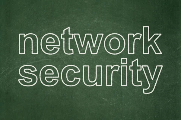 Privacy concept: Network Security on chalkboard background — Stock Photo, Image