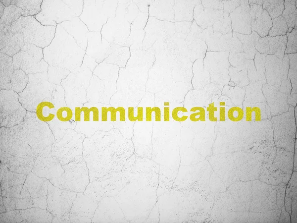 Концепція маркетингу: комунікація на фоні стіни — стокове фото