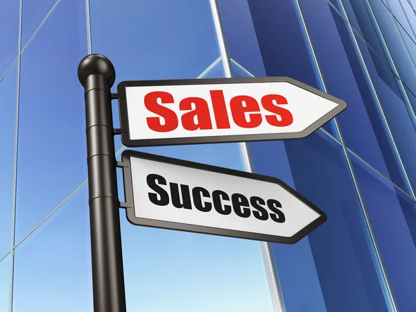 Advertising concept: sign Sales Success on Building background — Stock Photo, Image