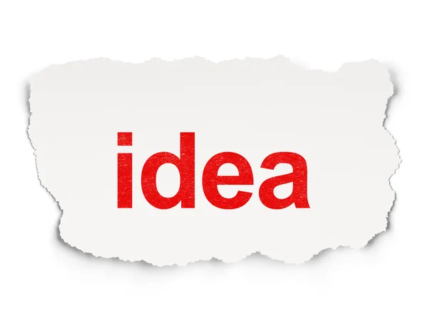 Conceito de publicidade: Ideia sobre fundo de papel — Fotografia de Stock