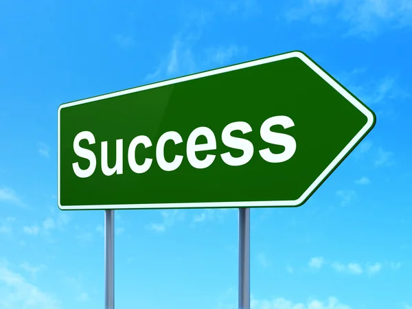 Koncepcja Biznesowa: sukces na drodze tło znak — Zdjęcie stockowe