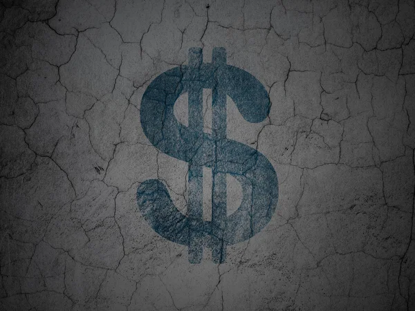 Pojęcie waluta: Dolar na ścianie tło grunge — Zdjęcie stockowe