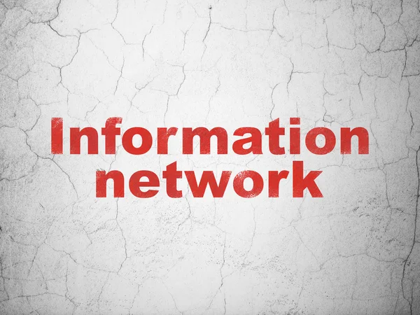 Information concept: Information Network on wall background — Stock Photo, Image