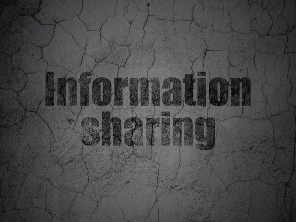 Information concept: Information Sharing on grunge wall background — Stock Photo, Image