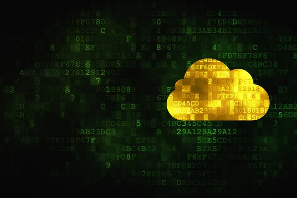 Cloud technology concept: Cloud on digital background — Stock Photo, Image