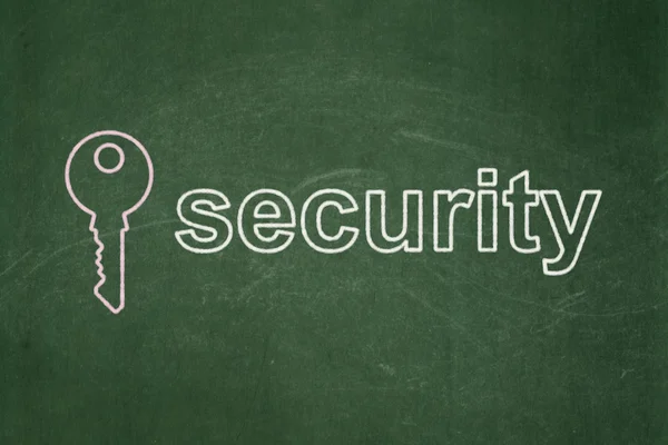 Protection concept: Key and Security on chalkboard background — Stock Photo, Image