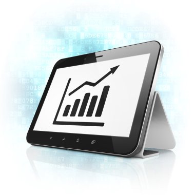 Haber kavramı: büyüme grafik tablet pc bilgisayar üzerinde
