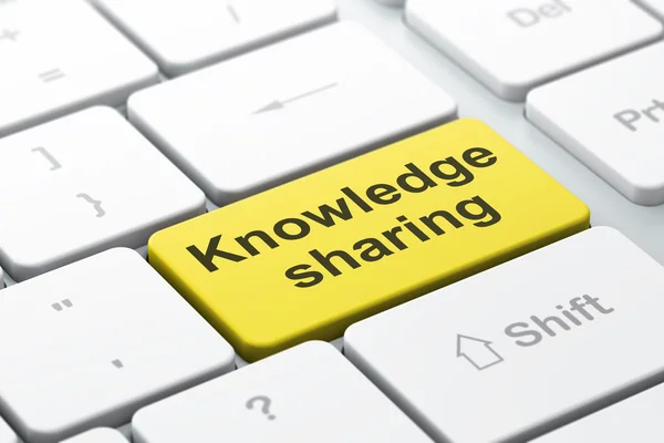 Education concept: Knowledge Sharing on computer keyboard background — Stock Photo, Image