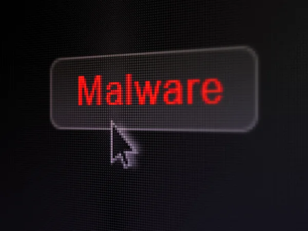 Sicherheitskonzept: Malware auf digitalem Knopf-Hintergrund — Stockfoto