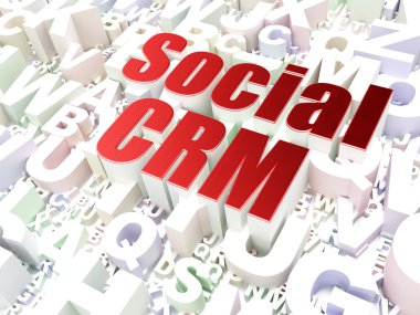 Ekonomi kavramı: alfabe arka planda sosyal crm