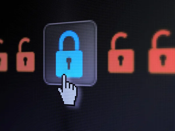 Privacy concept: Locks on digital computer screen — Stock Image Privacy concept: Locks on digital computer screen Royalty Free Stock Photos