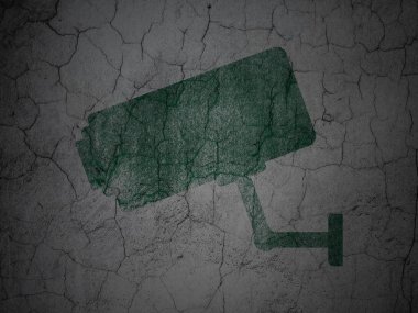 Gizlilik kavramı: grunge duvar arka plan üzerinde cctv kamera