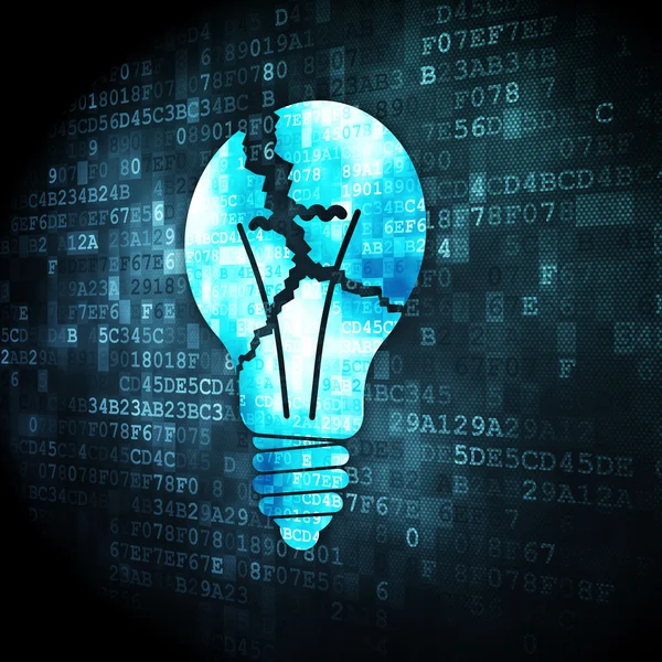 Business concept: Light Bulb on digital background — Stock Photo, Image