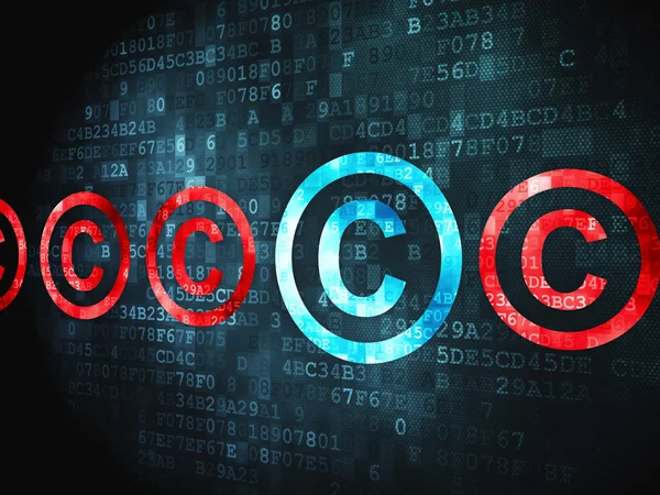 Wet concept: auteursrecht op digitale achtergrond — Stockfoto