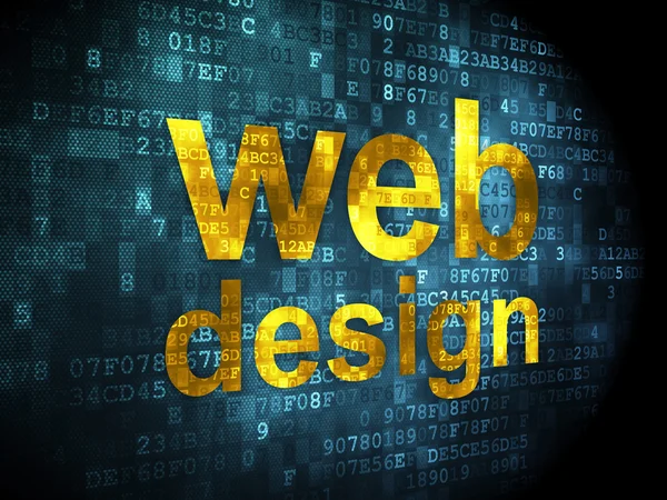 SEO web development concept: Web Design on digital background — Stock Photo, Image