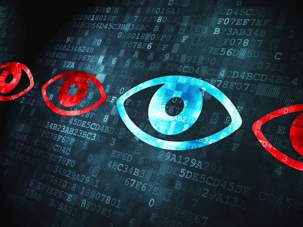 Security concept: Eye on digital background — Stock Photo, Image