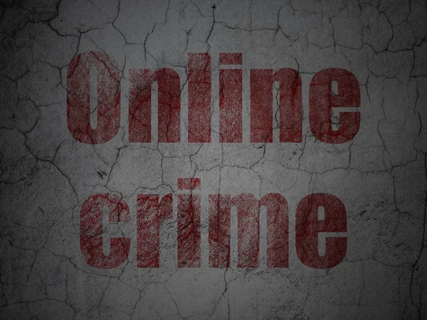 Concetto di sicurezza: crimine online su sfondo grunge wall — Foto Stock