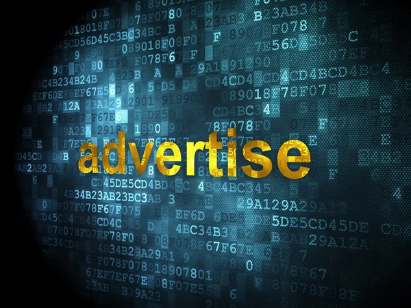 Concetto di marketing: pubblicizzare su sfondo digitale — Foto Stock