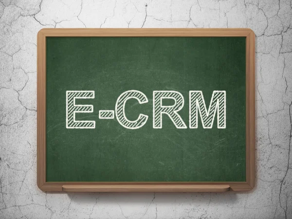 Business concept: E-CRM sullo sfondo della lavagna — Foto Stock