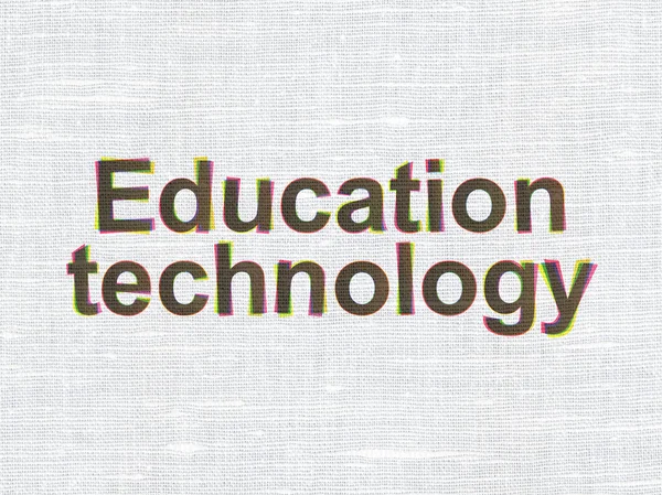 Onderwijs concept: onderwijs technologie op stof textuur achtergrond — Stockfoto